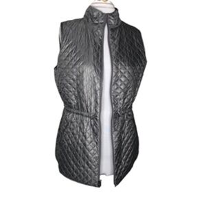 No Brand Label Long Reversible 2-way Zip Mock or Flat Laid Collar Vest Size L
